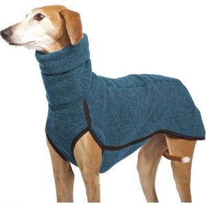 Esobo Fleece Dog Apparel Winter Warm Dog Coat Doggie Turtleneck Cozy Jacket Soft Shirt Vest Stylish Pet Outfits for Small Medium Large Dogs (Lake blue)