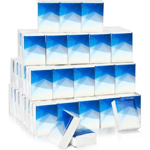 Therwen 100 Pack Pocket Tissues Travel Packs Bulk 1000 Sheet Mini Tissues Bulk 3 Ply Small Travel Size Paper Individual Pocket Size (Geometric)