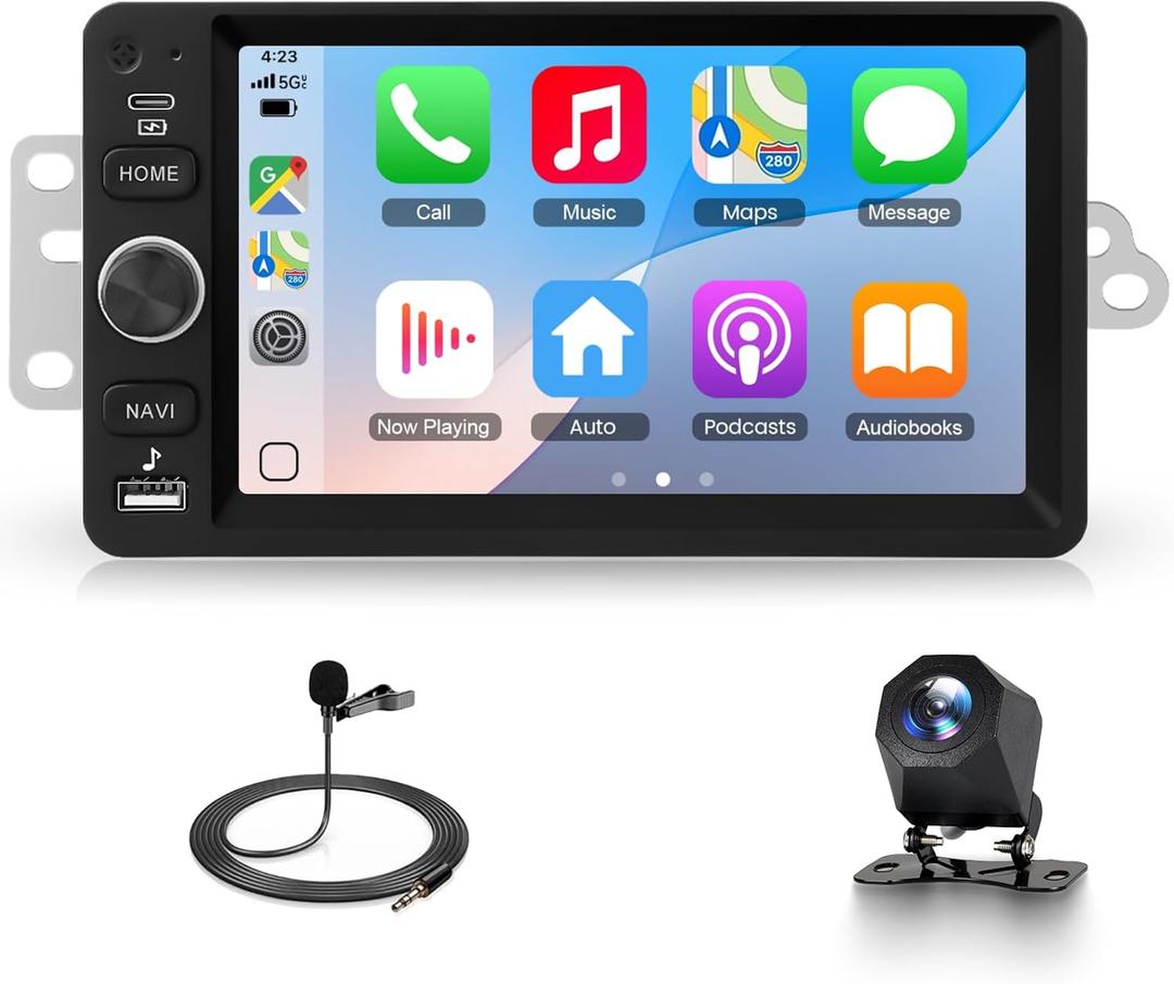 4Core+64GB Android Car Stereo for Chevy Silverado Tahoe Suburban 2003-2006, for GMC Sierra Yukon Hummer H2, 7-Inch Touchscreen Car Radio with Wireless Carplay Android Auto DSP SWC+Backup Cam