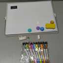 Dry Erase Magnetic White Board, 16" x 12" Double-Sided Desktop Whiteboard with Stand, Portable Small Whiteboard Set for Drawing, Office, Home, School