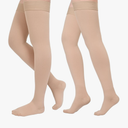 Compression Stockings for Women & Men, 2 Pairs 15-20mmHg Thigh High Compression Socks for Varicose Veins, Swelling, Pregnant