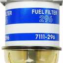 7111-296 Diesel Fuel Filter Assembly for Ford Tractor 2000 2600 4600 5000 5600 6600 7700 Replaces C7NN9162B D9NN9165BA C5NE9165C | For Massey Ferguson 133 135 140 145 165 175 178 | OE Quality