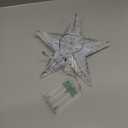 Christmas Tree Topper Star, 8.7" 31 LED Christmas Tree Decoration Lights, AA Battery Powered Small Xmas Tree Decor for Christmas, Scene Decor, Festivals Decor (Warm White)