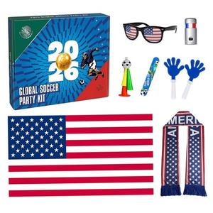 Soccer Fan Gear Set for 2026 World Tournament, USA Party Favors blue