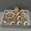 Satin Christmas Balls Ornaments, Silk Christmas Hanging Ball Decorations, 12Pcs 3.15" Luxury Vintage Christmas Tree Decor for Xmas Holiday Wedding Party, Package (Champagne)