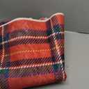 Christmas Entryway Carpet Xmas Buffalo Plaid Small Non-Slip Stain Resistant Washable Floor Cover Holiday Decorative Gingham Check Accent Rug for Entrance Kitchen, Red, 2x3 Feet