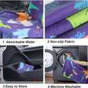 Car seat Cover Towel Front Seats for Beach Swimming, Sports, Camping,Yoga, Sweating. car seat Towel Easy to Clean, Protect from Damage by Sweat, Pets, and Scratches (Dinosaur, 1 Pcs)