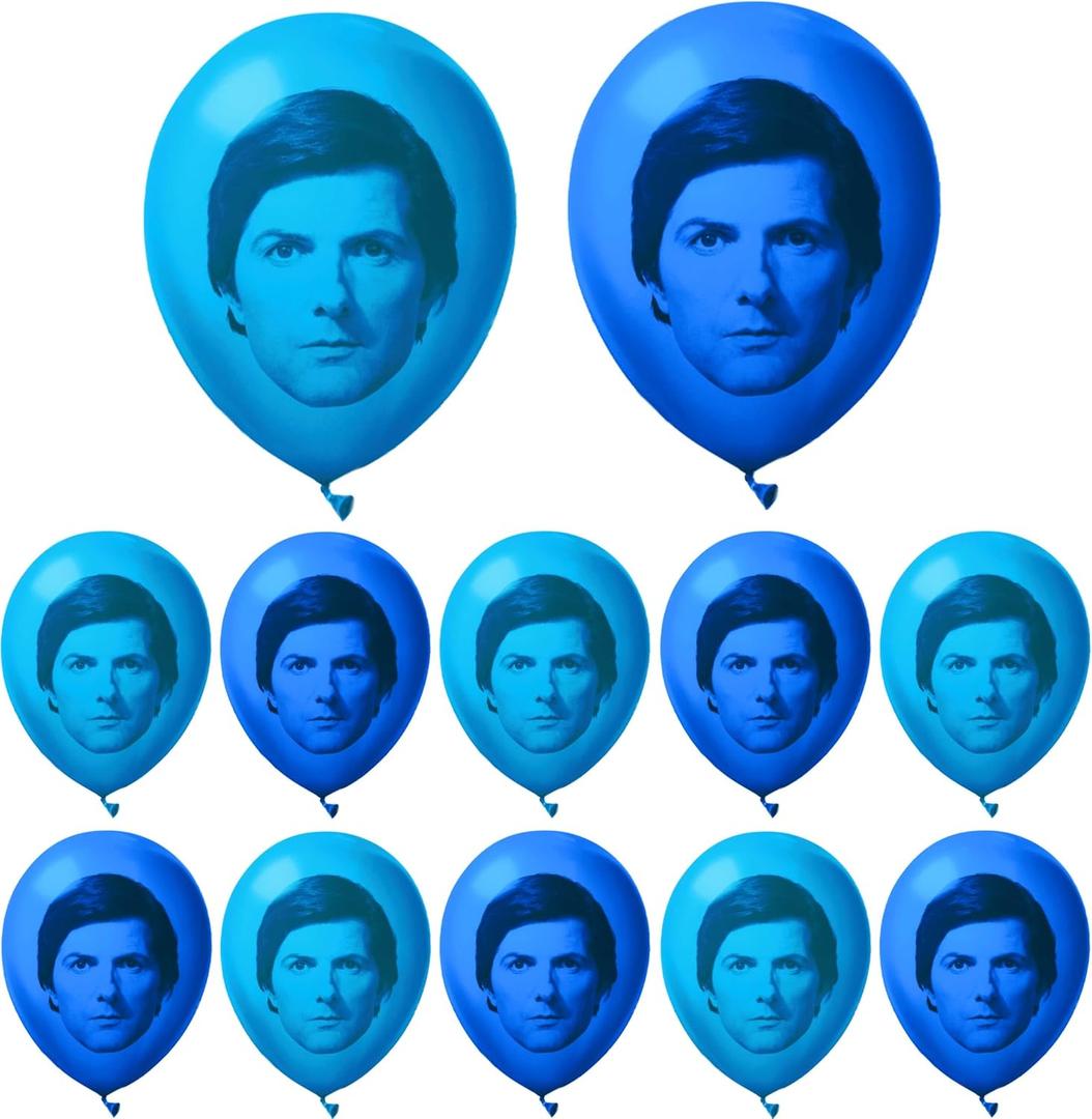 Chillkat Severance Balloons for Birthday Party Decorations, 12 Pack Blue/Light Blue 12" with Mark S. printed, Lumon Industries, Funny Novelty Gift Ideas TV Show Merchandise (12)