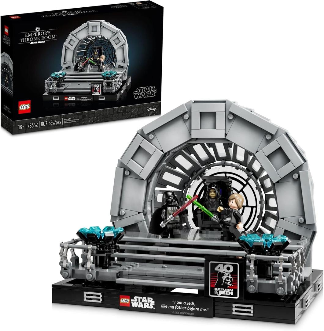 LEGO Star Wars Emperors Throne Room Diorama 75352 Building Set for Adults, Classic Star Wars Collectible for Display with Darth Vader Minifigure, Fun Birthday Gift for Men and Women