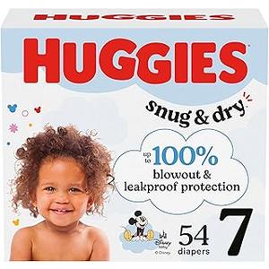 Huggies Size 7 Diapers, Snug & Dry Baby Diapers, Size 7 (41+ lbs), 54 Count