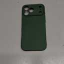 LoeoeL for iPhone 17 Pro Max Phone Case Silicone, Minimalist Ultra Thin Slim Soft Rubber Gel Solid Color Matte TPU Cute Case for Women Men, Girly Plain Aesthetic Design & Camera Cover, Dark Green