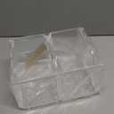 4 Pcs 2 Tier Plate Dinnerware Display Stand Acrylic Clear Plate Stand China Platters Holder Setting Racks for Kitchenware Display Cabinet Organizer