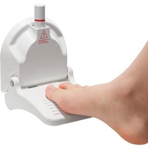 CWD&SQH Shower Foot Rest for Shaving Legs with Upgraded Powerful Suction Cup, Load Capacity 381 Pounds, No Drilling Non-Slip Bathroom Pedal, Pedicure Foot Rest, Shower Shaving Leg Aid, White, 3TH