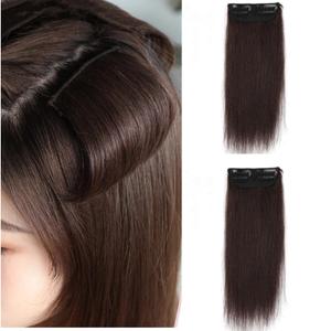 Synthetic Hair Pads Extensions Invisible Seamless Clip in Hair Extension Natural Fluffy Hairpieces Increase Hair Top Side Cover Hairpiece for Women Girls (6inch)