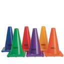 12 inch Heavy Duty Poly Cones Set of 6, Agility and Outdoor Use