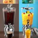 WantJoin Beverage Dispenser With Stand -2 Gallon Beverage Dispenser Drink Dispenser w/Upgraded Dual Cores & Base, Leakproof Spigot, Visible Container, Drink Dispenser For Parties, Events, Gathering (EXP 01/01/27)