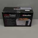 Mueller UltraToast Full Stainless Steel Toaster 4 Slice, Long Extra-Wide Slots for Bagels and Waffles, 6 Browning Levels, LED Display, Cancel/Defrost/Reheat Functions & Removable Tray, Kitchen Gadgets