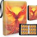 Card Binder for Trading Cards | 9 Pocket with 50 Sleeves up to 900 Cards | Holder Album School Choice for 1-18 Year Boys/Girls | Trading Card Binder Display Case (Card not included) (F1)