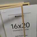 upsimples 16x20 Frames Set of 3, Natural Solid Wooden Picture Frames, Display 11x14 with Mat or 16 x 20 Without for Vertical or Horizontal Wall Hanging