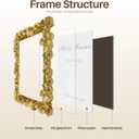 8x10 Picture Frame Gold Picture Frames, Vintage Ornate Frame Leaf Textured Hand-Crafted Resin with Glass Front, Antique Photo Frame for Wall Hanging and Tabletop Display, Retro Design Home Decor
