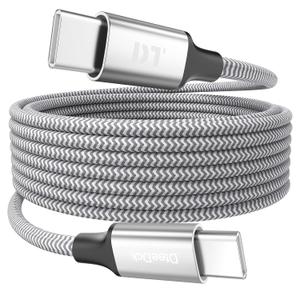 15 Ft USB C Cable Extra Long, 60W Fast Charging USBC to USB-C Cord, 480Mbps Data Transfer Type C Male to Male for Security Camera, Dash Cam, iPhone 17/16/15, Android Phone, iPad, Tablet