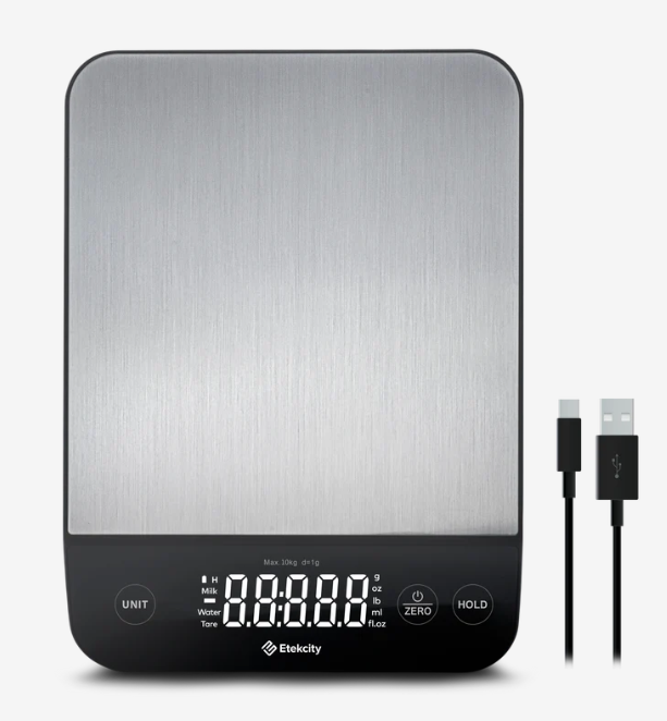 Get precise measurements with the Etekcity Luminary™ Kitchen Scale. Weigh foods and liquids, switch measurements, and tare weight on the sleek, stainless steel platform.
Regular price$29.99