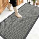OLANLY Front Door Mat Outside Entrance 59x23, Heavy-Duty Rubber Doormat