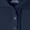 The Children's Place Girls' Short Sleeve Ruffle Pique Polo, 2 Pack (Blue, L)