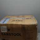 COLAMY Bar Stools Set of 4, Modern Swivel Bar Chairs, Adjustable PU Leather Upholstered Barstools Counter Height with Full Backrest for Bar, Dining Room, Kitchen Island, Black