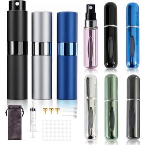 8Ml Atomizer Perfume Travel Size Spray Bottle Empty Refillable (3 Pcs) 5Ml Mini Portable Cologne Dispenser Refill (6 Pcs) Small Fragrance Accessories Set For Men And Women