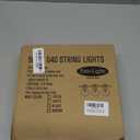 Abeja G40 Globe Patio String Light, 50Ft G40 Red White String Lights with 27 G40 LED Bulbs(2 Spare), Hanging Patio Globe String Light for Christmas Garden Holiday Party Decor-Green Line