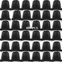 KUUQA 60Pcs Black Drawstring Backpack Bag Sack Drawstring Bags Bulk String Bags Storage Bags for Sport Gym Traveling