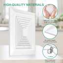 Reinforced 97011723 Bathroom Exhaust Fan Cover with Springs,ABS Plastic Square Ceiling Laminar Air Flow Air Conditioning Grilles Diffusers,Air Diverter,vent cover,Ventilation Fan (1, 9in)