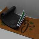 2 Pcs Christmas Coir Welcome Doormat Christmas Rug Outdoor Layered Buffalo Plaid Black and White Mat Stripe Mat for Xmas Front Porch Entryway Outdoor