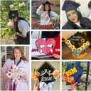 2 x Newrara Graduation Unisex Matte Adult Graduation Cap with Tassel (Blackgold)