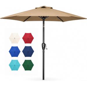 9ft Outdoor Patio Umbrella for Garden Lawn Deck Backyard Pool, T