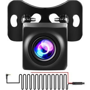 [for Portable Car Radio] 4 Pin Upgrade AHD 1080P Backup Camera, Camera for Carplay Screen 2.5mm Jack Backup Camera 2.5mm Jack Dash Cam Reverse Camera Cable,23 Ft 4 Pin to 2.5mm Male Plug