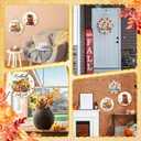 3 Pcs Fall Football Decorations Door Sign Football and Fall Y'all Welcome Wooden Hanging Sign Autumn Wood Wreath with Rope for Front Door Outdoor Autumn Harvest Thanksgiving Party Decor