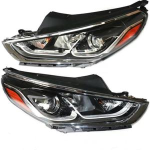 PENSUN Headlight Assembly Left Driver Side & Right Passenger Side Fit for Hyundai Sonata 2018 2019 Black Replacement  92101-C2500 92102-C2500