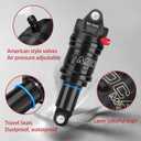 Bike Rear Shock, Air Pressure Shock Absorbers, 125/150/165/190/210mm, 20/30/35/50/60mm Travel, Hydraulic Rear Suspension Shock for Mtb/e-bike/Folding (150 * 30mm)