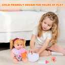 CARANOVO Baby Doll Accessories Set 7 Pcs Feeding and Caring Set with Magic Disappearing Bottles, Pacifier, Diapers and Bibs Doll Pretend Play Gift for Kids