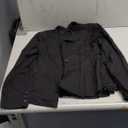 Hybrid & Company Women's Casual Work Office Dressy Double Lapel Single Button Peplum Comfortable Blazer (Large, Black)