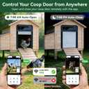 Automatic Chicken Coop Door with Camera, Solar Powered Smart Chicken Door with WiFi App Control, 1080P HD Night Vision, 5000 mAh Battery, Anti-Pinch Safety, Smart Alerts, Space-Saving Roll-Up Design