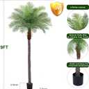 9ft Artificial Phoenix Palm Tree, Faux Coconut Silk Tropical Fake Palm Plant for Indoor Outdoor Home Office Patio Bathroom Pool Coastal Decor