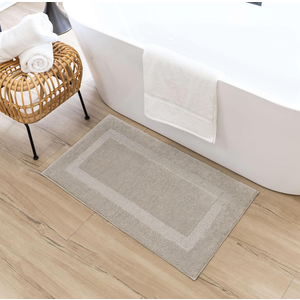 Mohawk Home Prestige Casual Solid Taupe 1' 5" X 2' Bath Mat Perfect for Bathroom