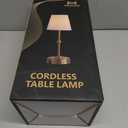 MEIXISUE Cordless Rechargeable LED Table Lamp with Dimmer,Nightstand Lamp with USB Port,Antique Brass Portables Outdoor Lamp, Battery Operated Lamp for Patio Bedroom Bedside Balcony Camping Bar RV