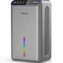 Dehumidifier for Basement (85 OZ, 800 sq ft) Quiet Dehumidifiers for Home, Auto Shut-Off, Sleep Mode, 3 Gear Timer(8H,16H,24H), Small Dehumidifier for Bedroom, Bathroom with Drain Hose