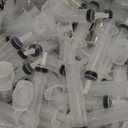 120 Pack Plastic Syringes with Tip Cap, 10ML Liquid Syringe BPA-Free Suringes, Clear Plastic Syringes for Halloween, Thanksgiving