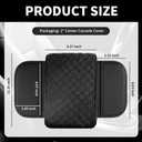 Thickened Car Center Console Cover with Side Pockets & Diamond Lattice Design,Comfortable Arm Rest Cover for Car to Relieve Your Elbow Fatigue,Upgraded Armrest Covers for Cars