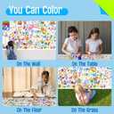 3 x Easter Coloring Poster, Large Coloring Activity Paper 75” x 31” Jumbo Size Versatile Paper DIY Painting Drawing Banner/Tablecloth for School, Spring Theme Parties, Wall Decor